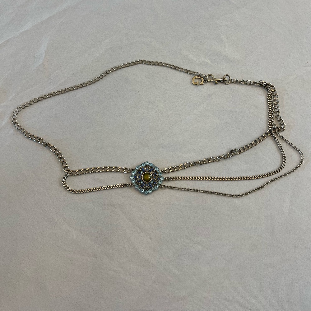 GUESS Vintage 90’s Jeweled Chain Belt, One Size